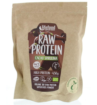 Lifefood Raw Protein Cacao Spirulina Bio (450 gr)