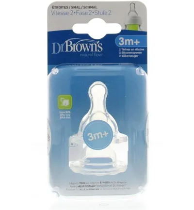 Dr Brown's Speen standaard hals fles fase 2 (2 stuks)