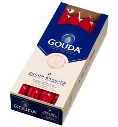 Gouda Kroonkaars Robijnrood 240/24 (8 stuks)