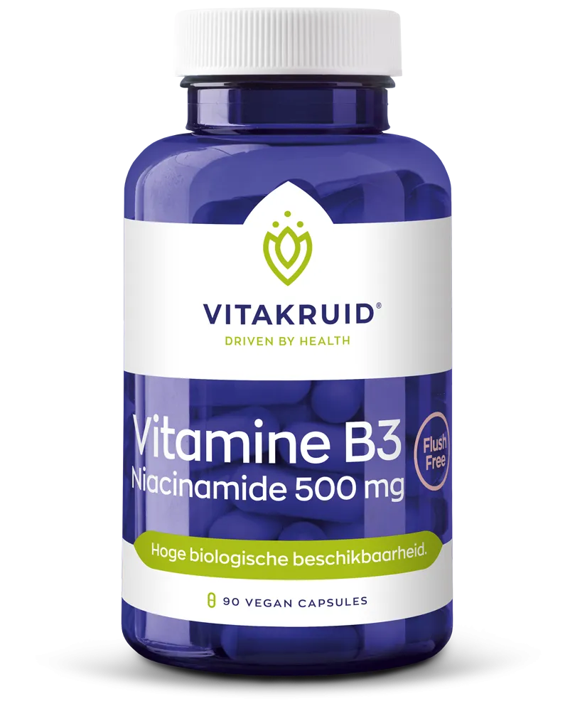 Vitakruid Vitamine B3 Niacinamide 500 Mg Flush Free (90 vega capsules)