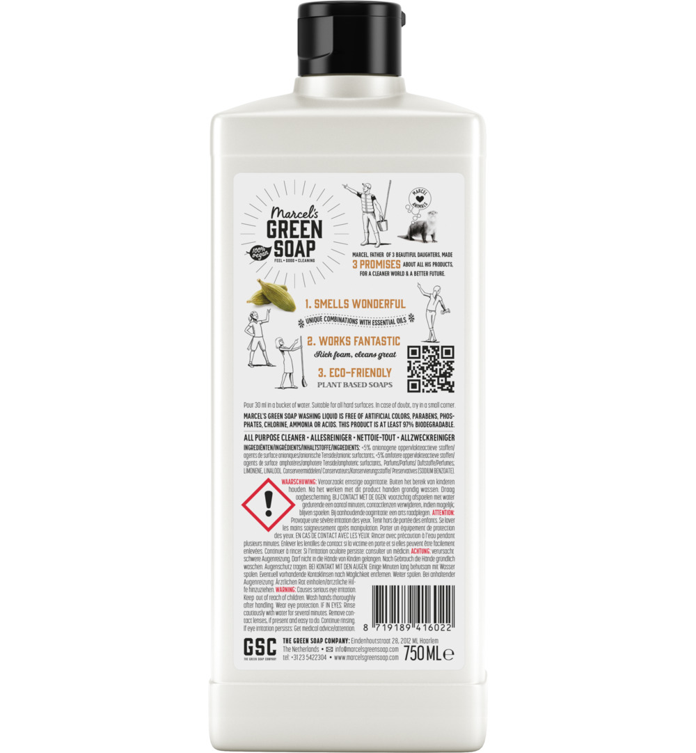 Marcel's Green Soap Allesreiniger sandelhout & kardemom (750 ml)