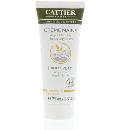 Cattier Handcreme witte klei (75 ml)