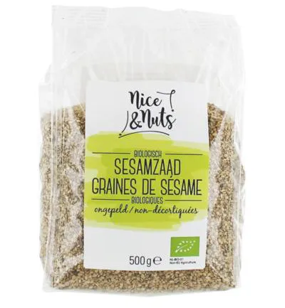 Nice & Nuts Sesamzaad Ongepeld Bio (500 gr)