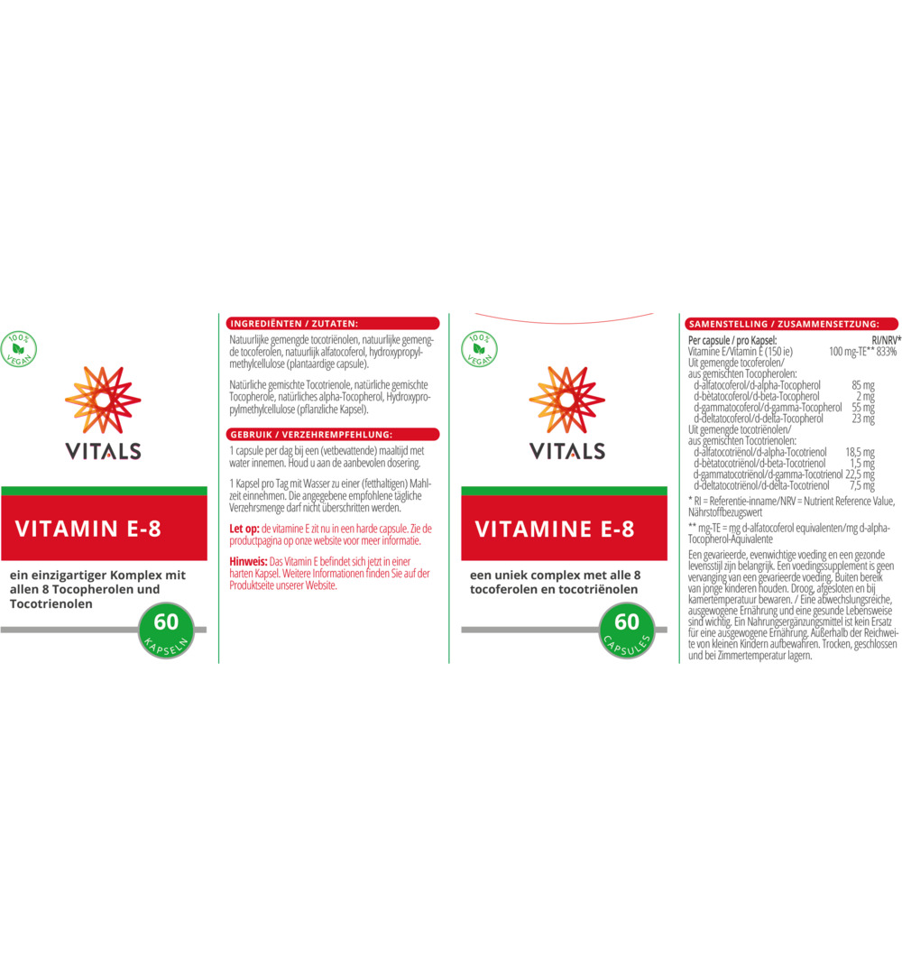 Vitals Vitamine E-8 (60 softgels) - image 3