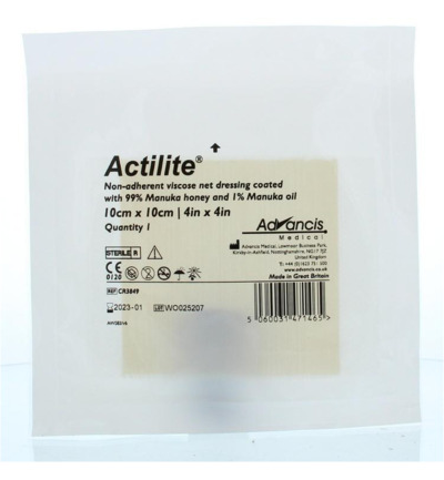 Advancis Actilite manuka non adhesive 10 x 10 (1 stuk)