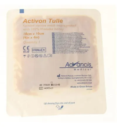 Advancis Activon manuka gaasverband 10 x 10 (1 stuk)
