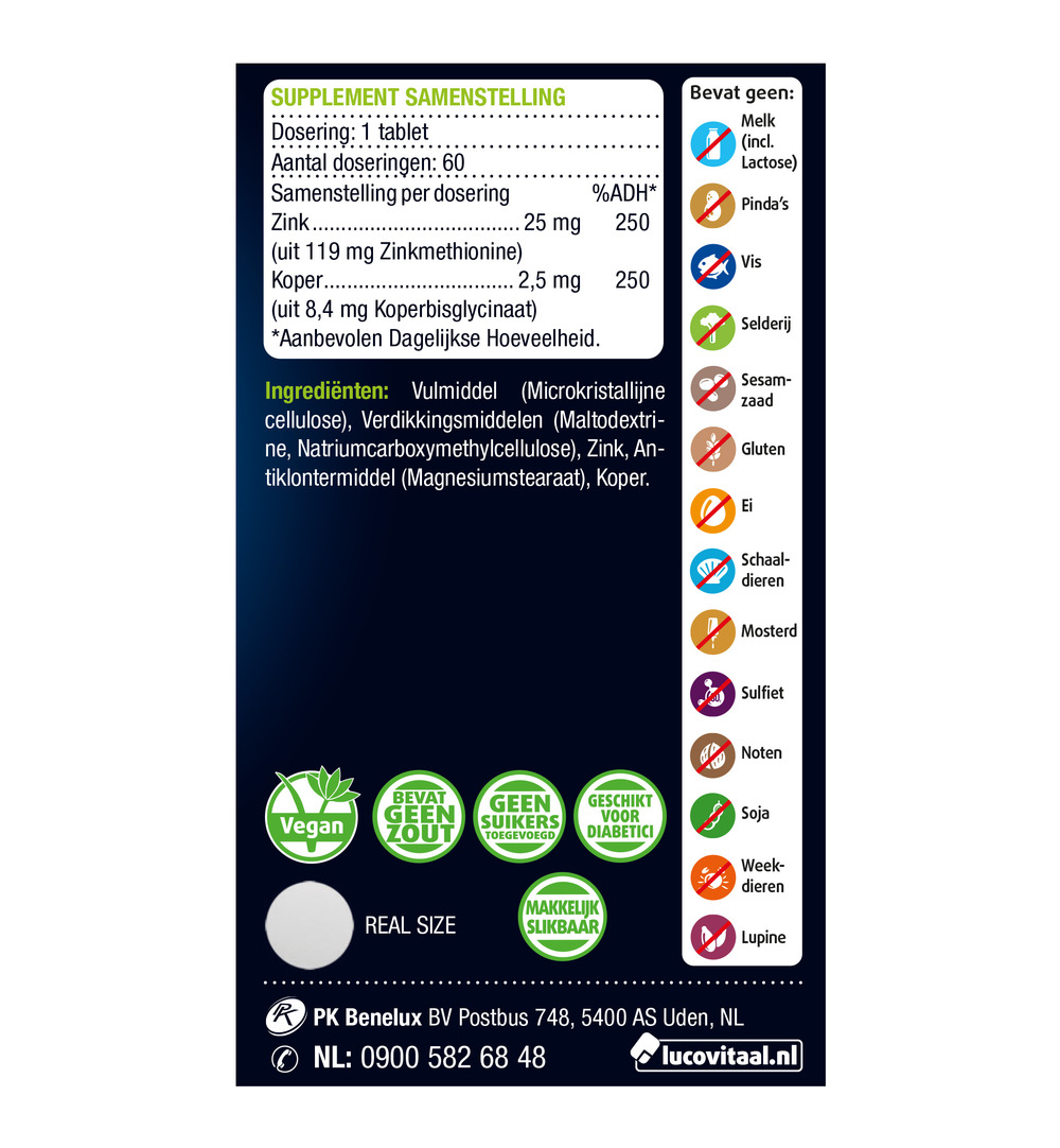 Lucovitaal Zinkmethionine & Koper (60 capsules) - image 2