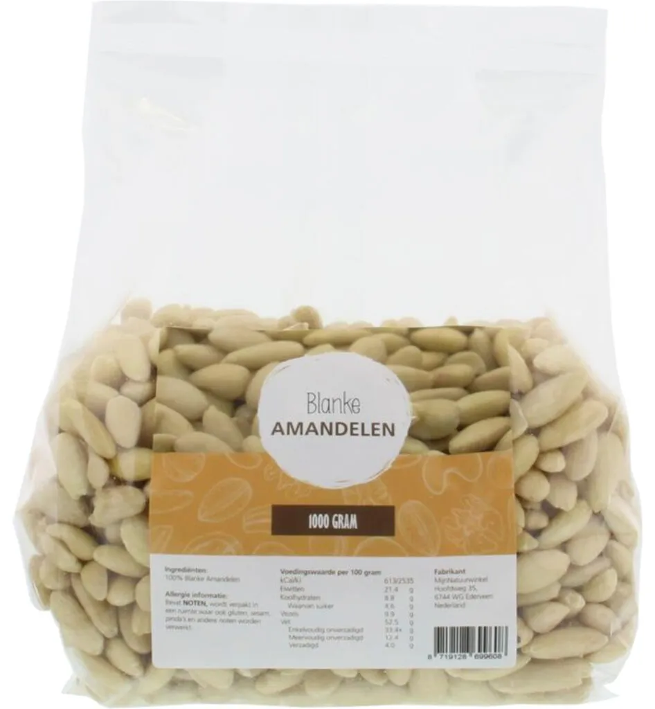 Mijnnatuurwinkel Blanke Amandelen (1000 gr)
