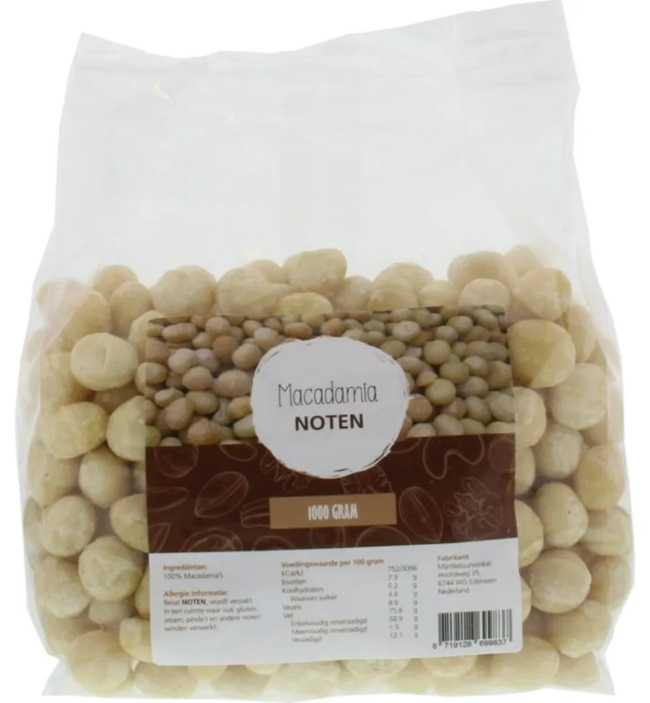 Mijnnatuurwinkel Macadamia Noten (1000 gr)