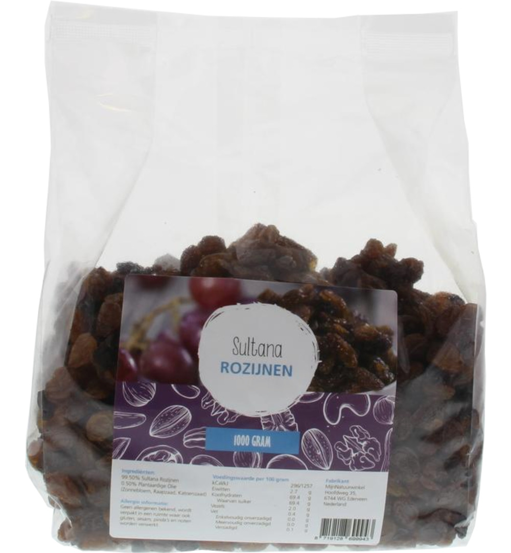 Mijnnatuurwinkel Sultana Rozijnen (1000 gr)