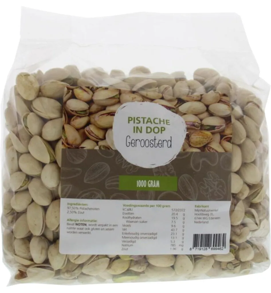 Mijnnatuurwinkel Pistache In Dop Geroosterd (1000 gr)