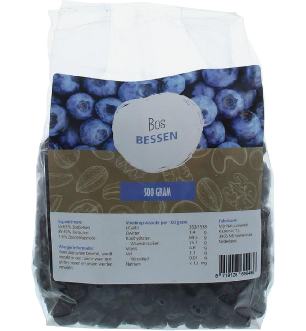 Mijnnatuurwinkel Bosbessen (500 gr)
