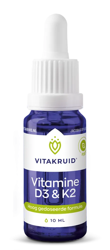 Vitakruid Vitamine D3 & K2 (Menaq7®) Met Druppelpipet (10 ml)