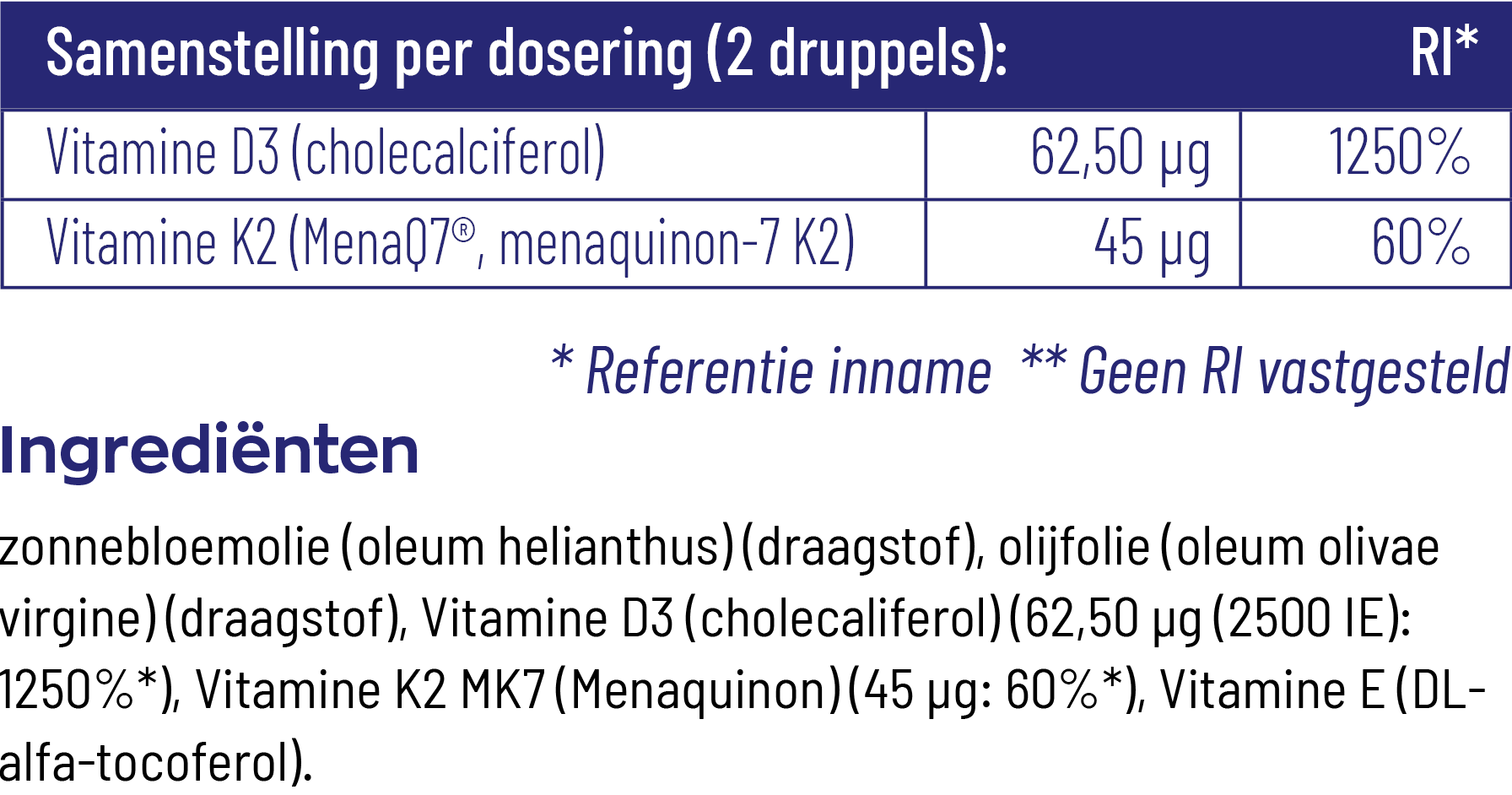Vitakruid Vitamine D3 & K2 (Menaq7®) Met Druppelpipet (10 ml) - image 3