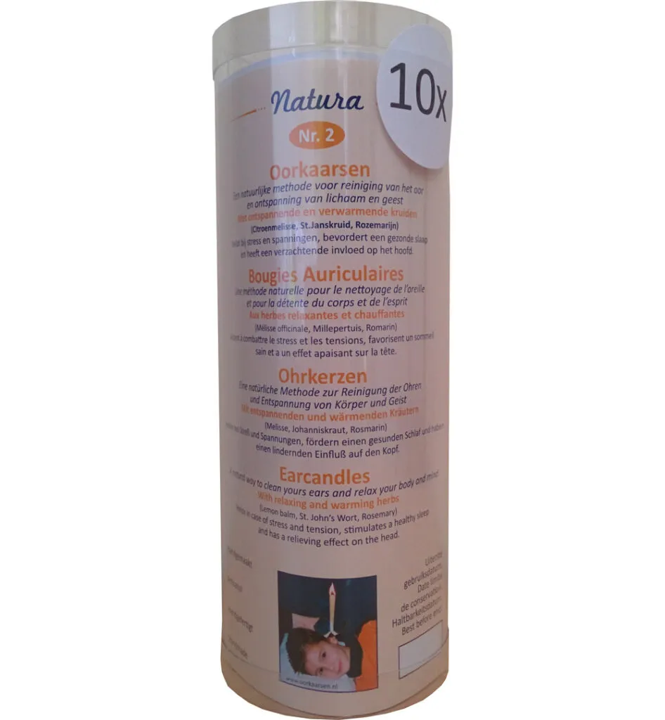 Naturado Oorkaarsen ontspannend en verwarmend nr.2 (10 stuks)