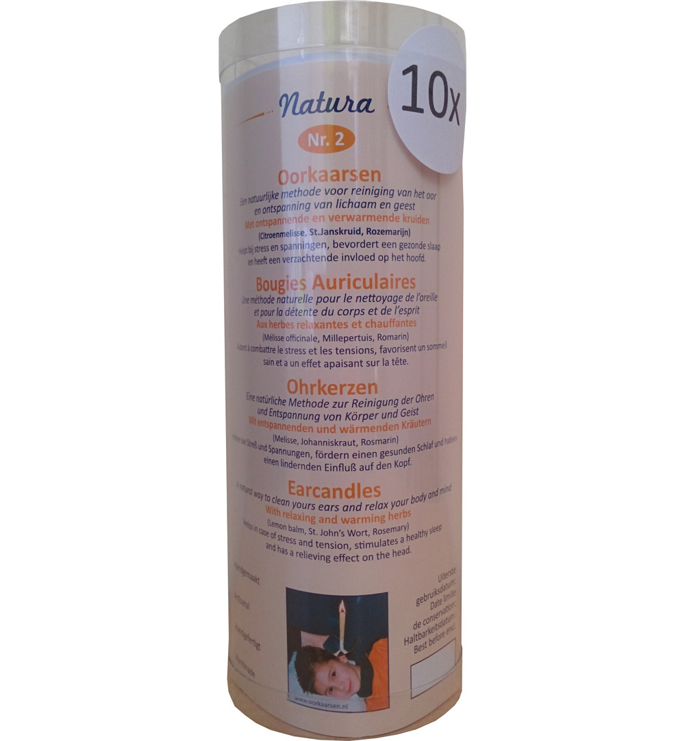 Naturado Oorkaarsen ontspannend en verwarmend nr.2 (10 stuks)