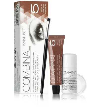 Combinal Wenkbrauwen wimperverf kit bruin (1 set)