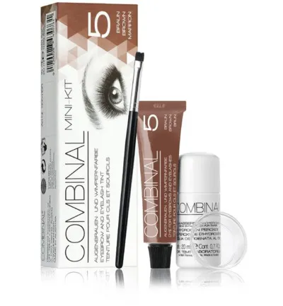 Combinal Wenkbrauwen wimperverf kit bruin (1 set)