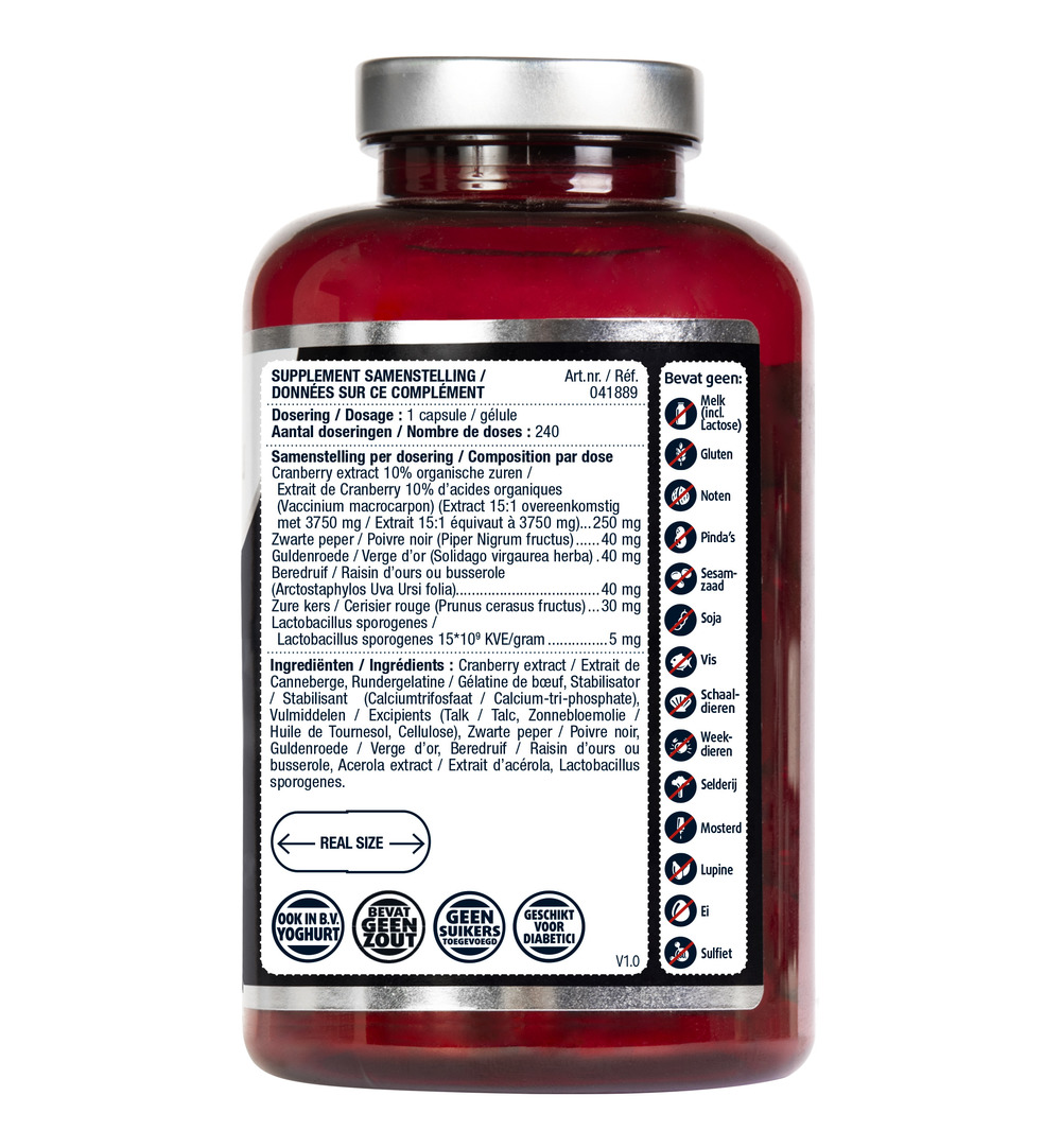 Lucovitaal Cranberry X-tra Lactobacillus (240 capsules)