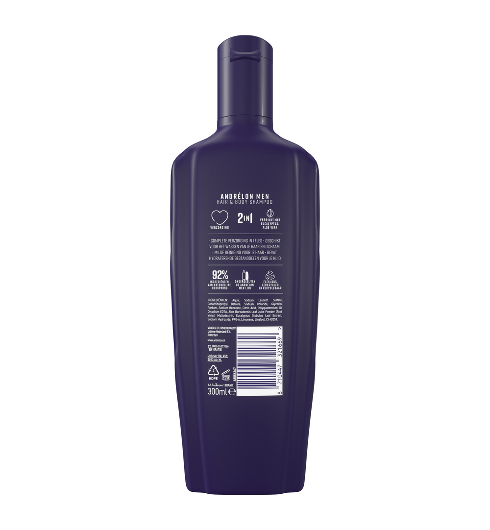 Andrelon Shampoo Men Hair & Body (300 ml) - image 2