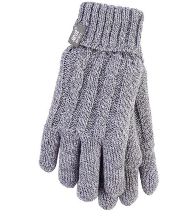Heat Holders Ladies cable gloves maat S/M lightgrey (1 paar)