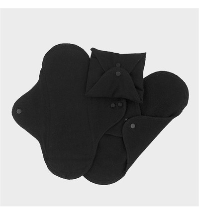 ImseVimse Inlegkruisjes Wasbaar Zwart Mini (3 stuks)