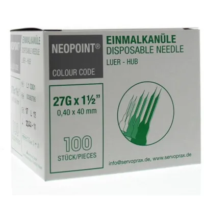 Neopoint Injectienaald steriel 0.4 x 40 mm (100 stuks)