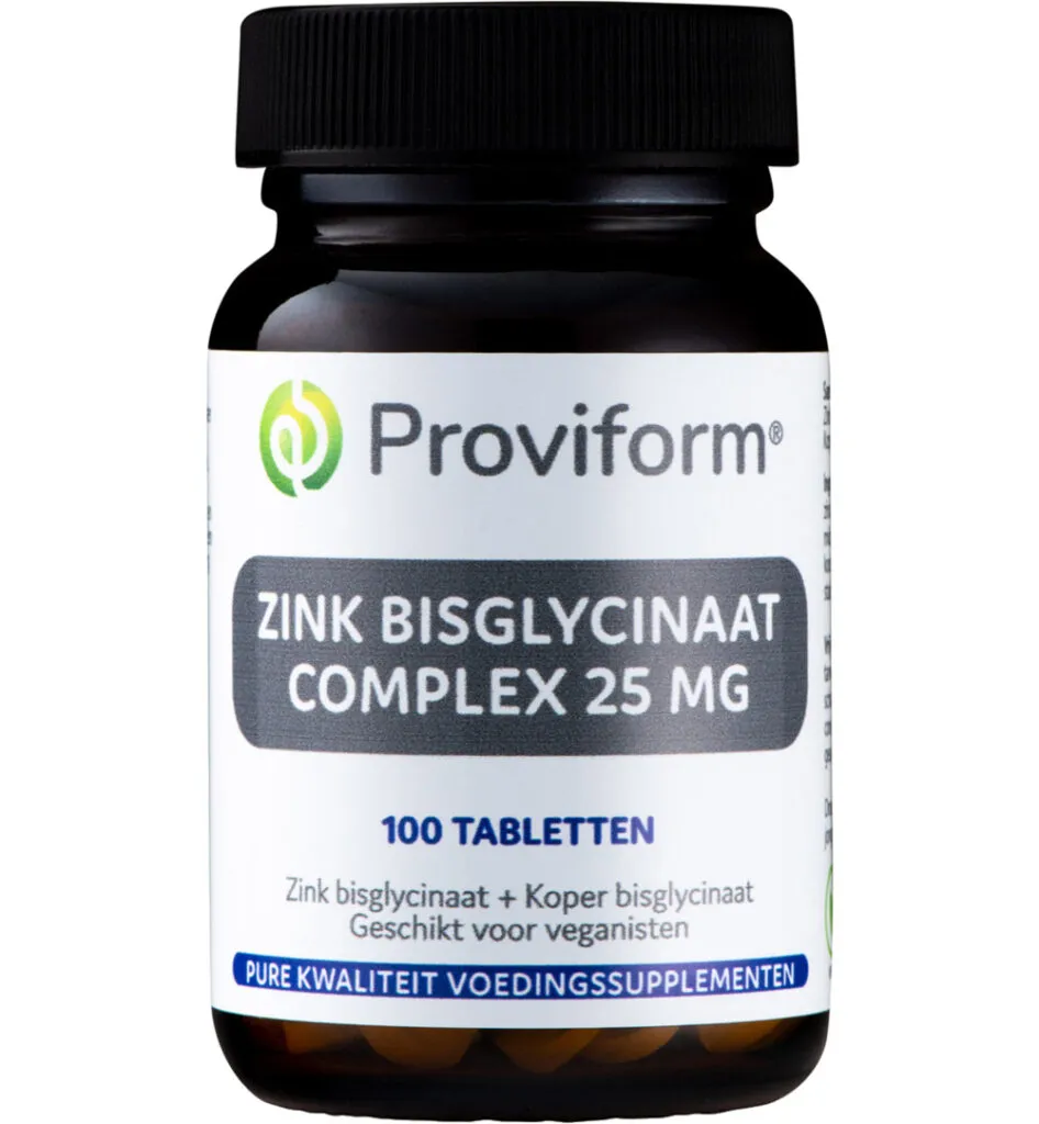 Proviform Zink Bisglycinaat 25Mg Complex (100 tabletten)