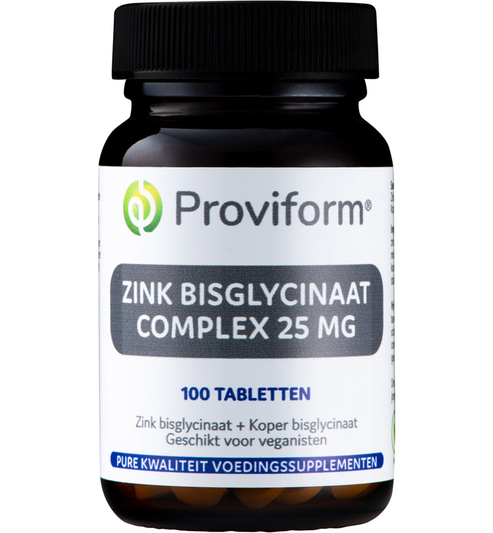 Proviform Zink Bisglycinaat 25Mg Complex (100 tabletten)