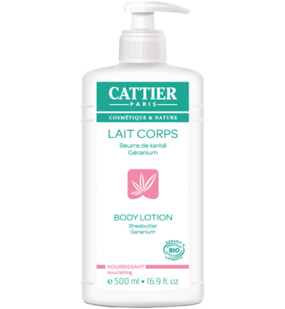 Cattier Body milk shea butter/geranium (500 ml)