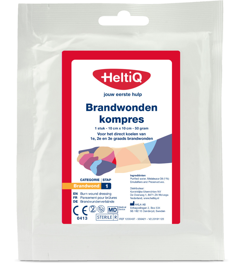 HeltiQ Brandwondenkompres (1 stuk)