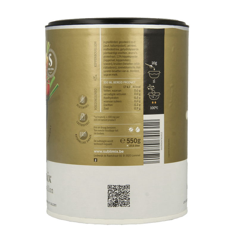 Sublimix Kippenbouillon Glutenvrij (550 gr)