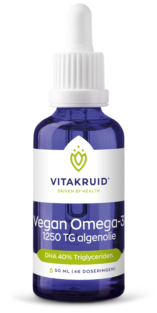 Vitakruid Vegan Omega 3 Algenolie 1250 Tryglyceriden 500 Dha (50 ml)