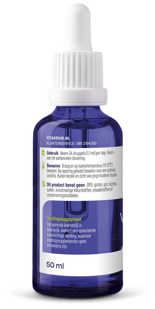 Vitakruid Vegan Omega 3 Algenolie 1250 Tryglyceriden 500 Dha (50 ml) - image 2