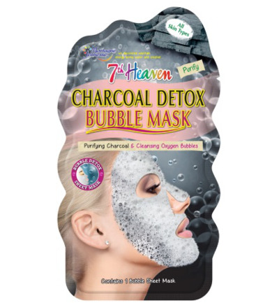 Montagne Jeunesse 7th Heaven face mask charcoal detox bubble sheet (1 stuk)