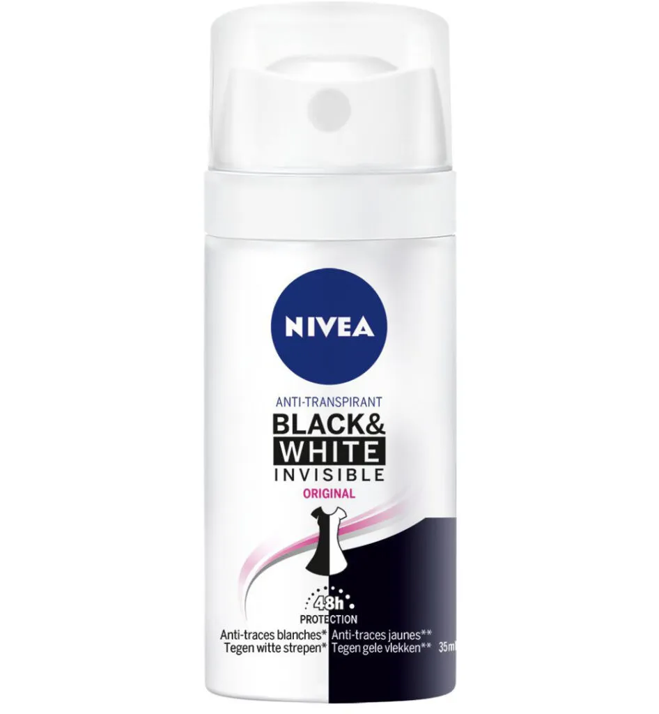 Nivea Men deodorant spray black & white mini (35 ml)