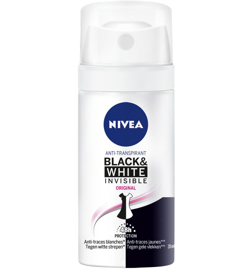 Nivea Men deodorant spray black & white mini (35 ml)