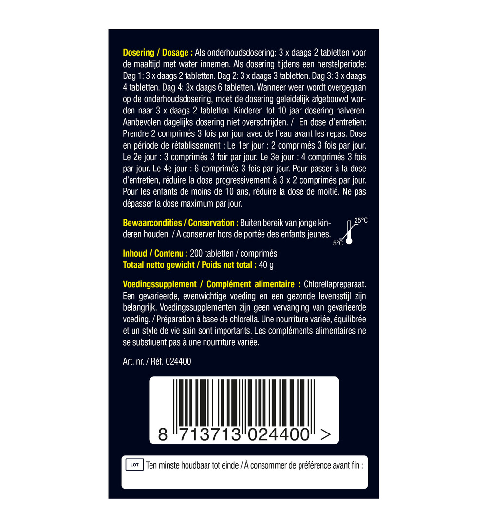 Lucovitaal Chlorella 100% Puur (200 tabletten) - image 6