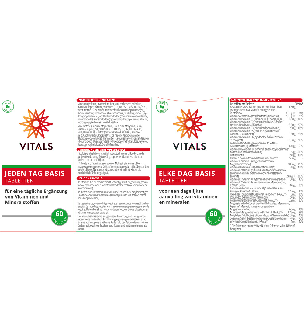 Vitals Elke dag basis (60 tabletten) - image 3