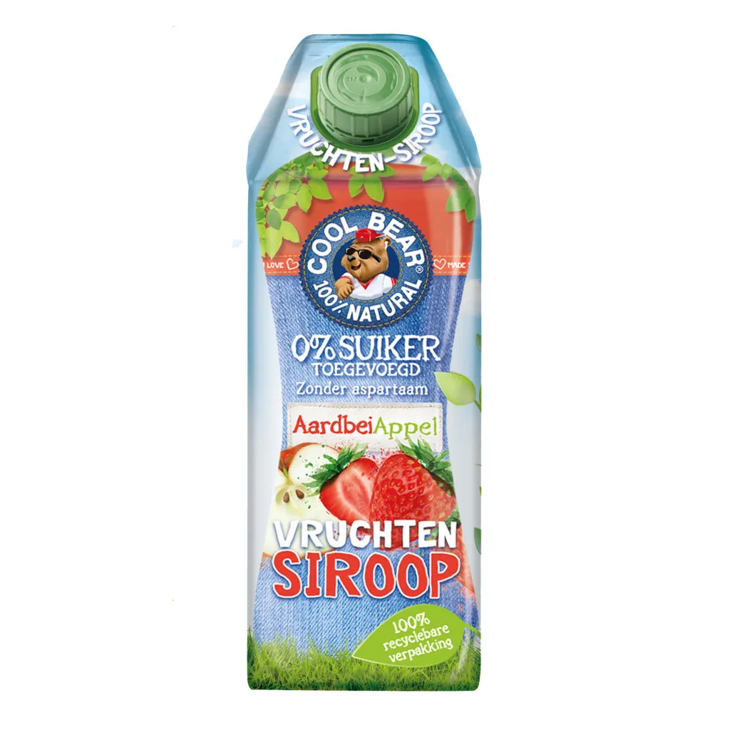 Cool Bear Siroop Aardbei Appel (750 ml)