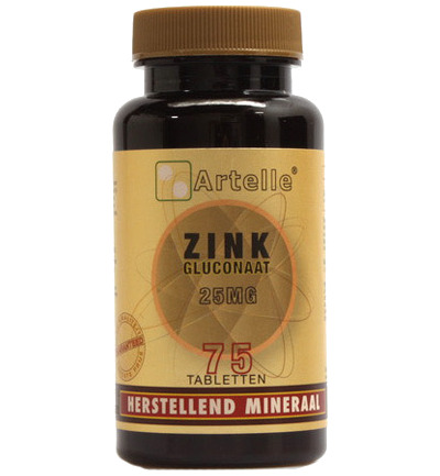 Artelle Zink gluconaat 25mg (75 tabletten)