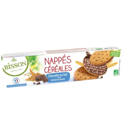 Bisson Pure Chocolade Frostedgranenkoekjes Bio (140 gr)
