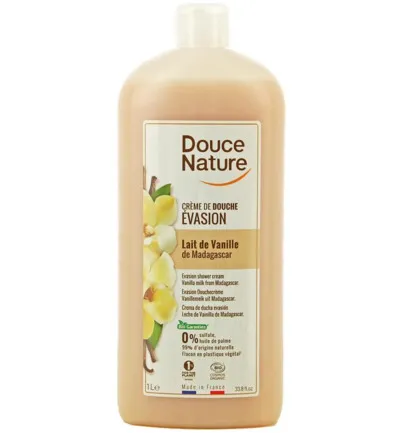 Douche Nature Douchecreme evasion vanillmelk uit Madagaskar bio (1000 ml)