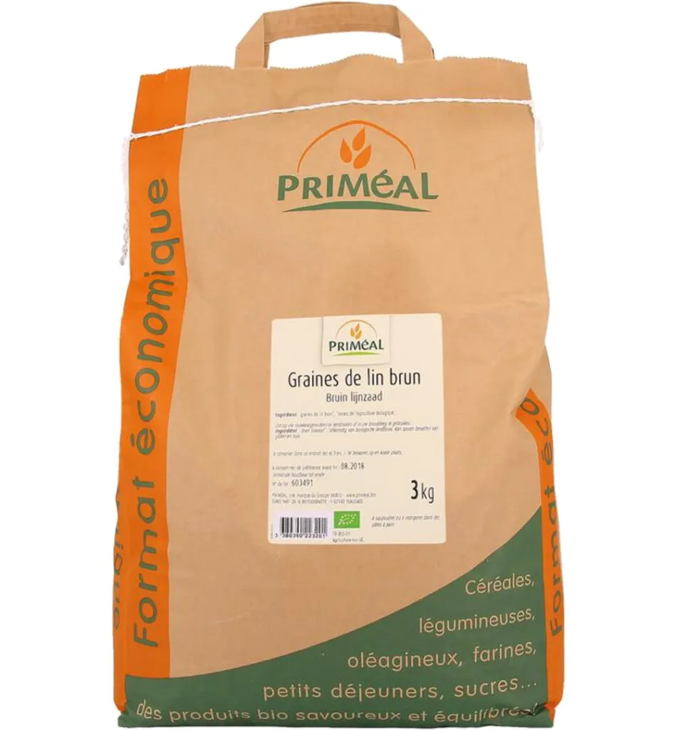 Priméal Bruin Lijnzaad Bio (3000 gr)