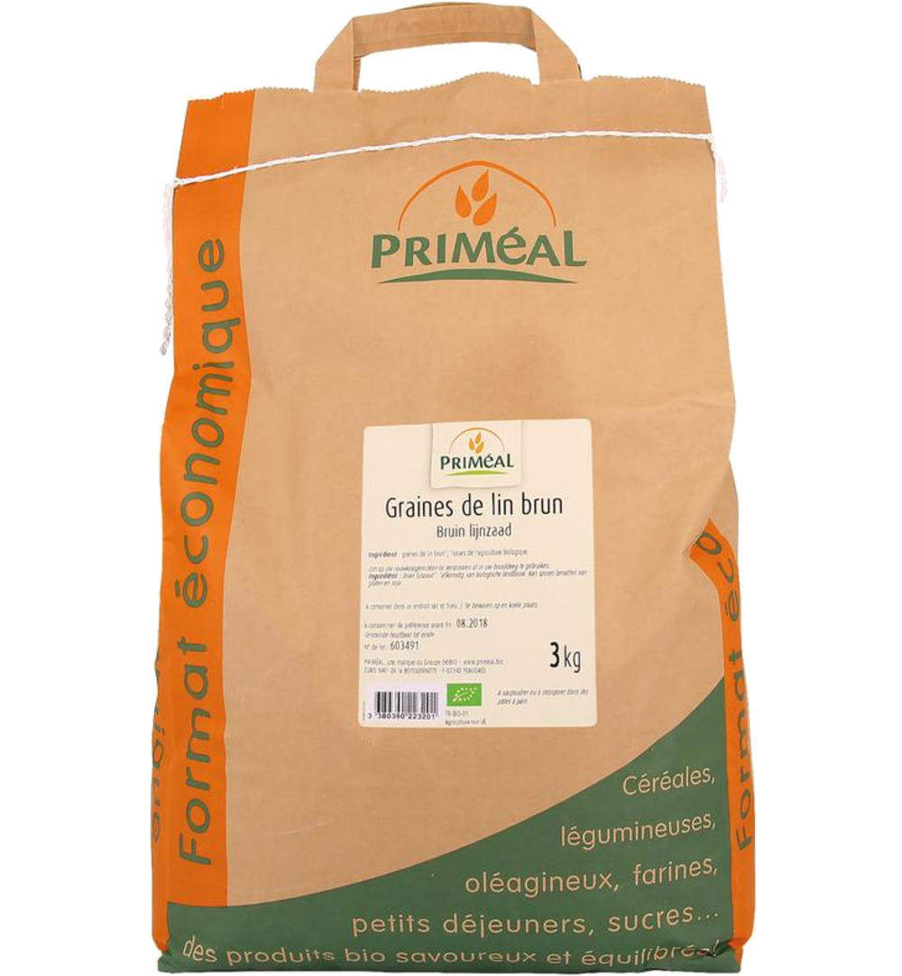 Priméal Bruin Lijnzaad Bio (3000 gr)