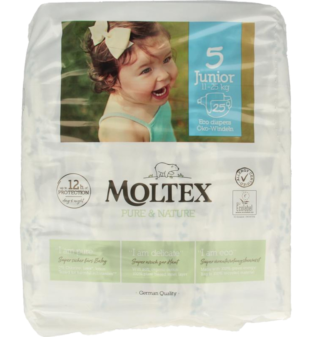 Moltex Pure & nature babyluiers junior (25 stuks)
