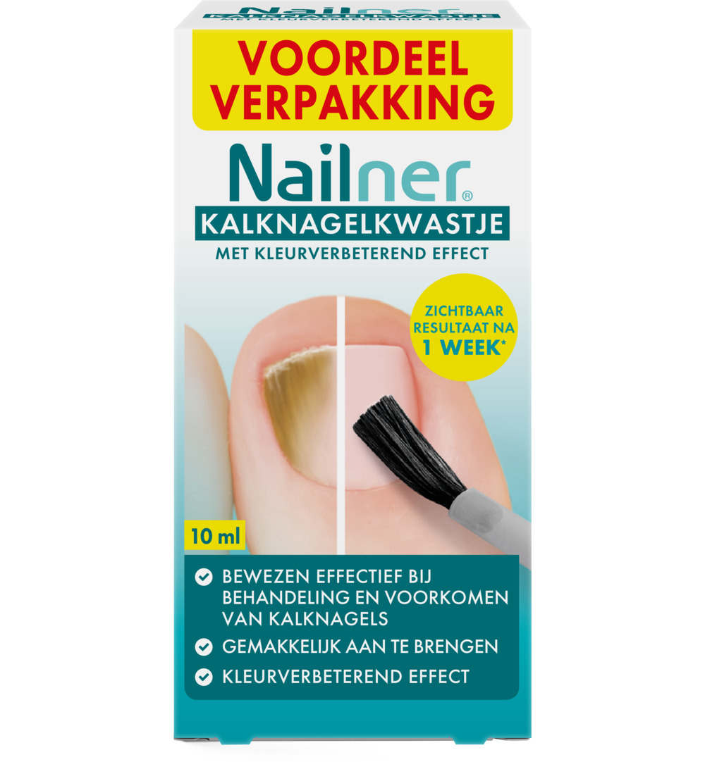 Nailner 2in1 Kalknagelkwastje voordeelverpakking (10 ml)