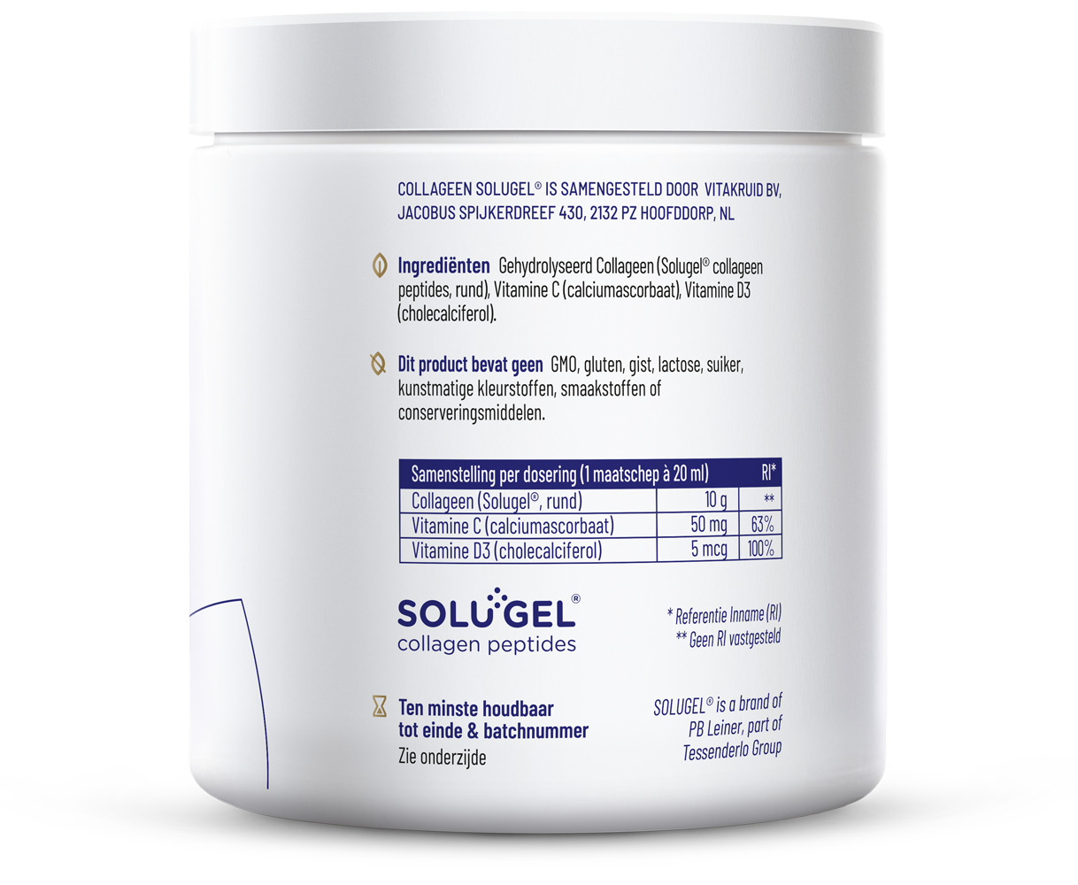Vitakruid Collageen Solugelâ® Poeder Met Vitamine C & D (250 gr)