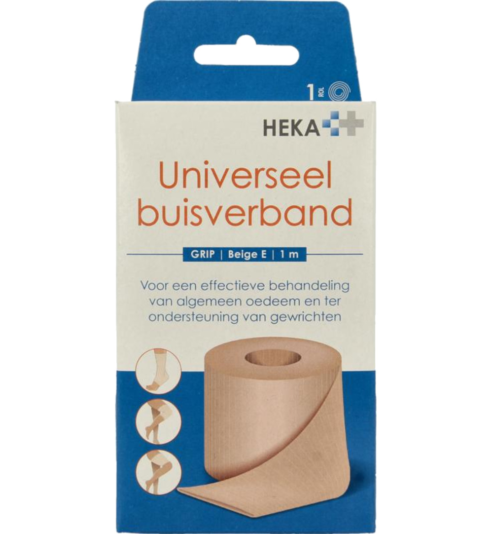 Heka Hekagrip compress beige E 1 meter (1 rol)