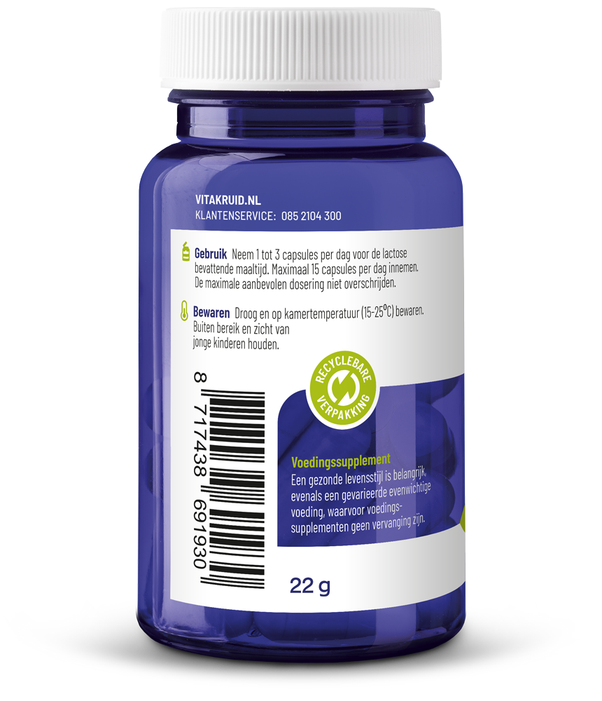 Vitakruid Lactase Enzym Optiferm® 3.000 Fcc (90 vega capsules)